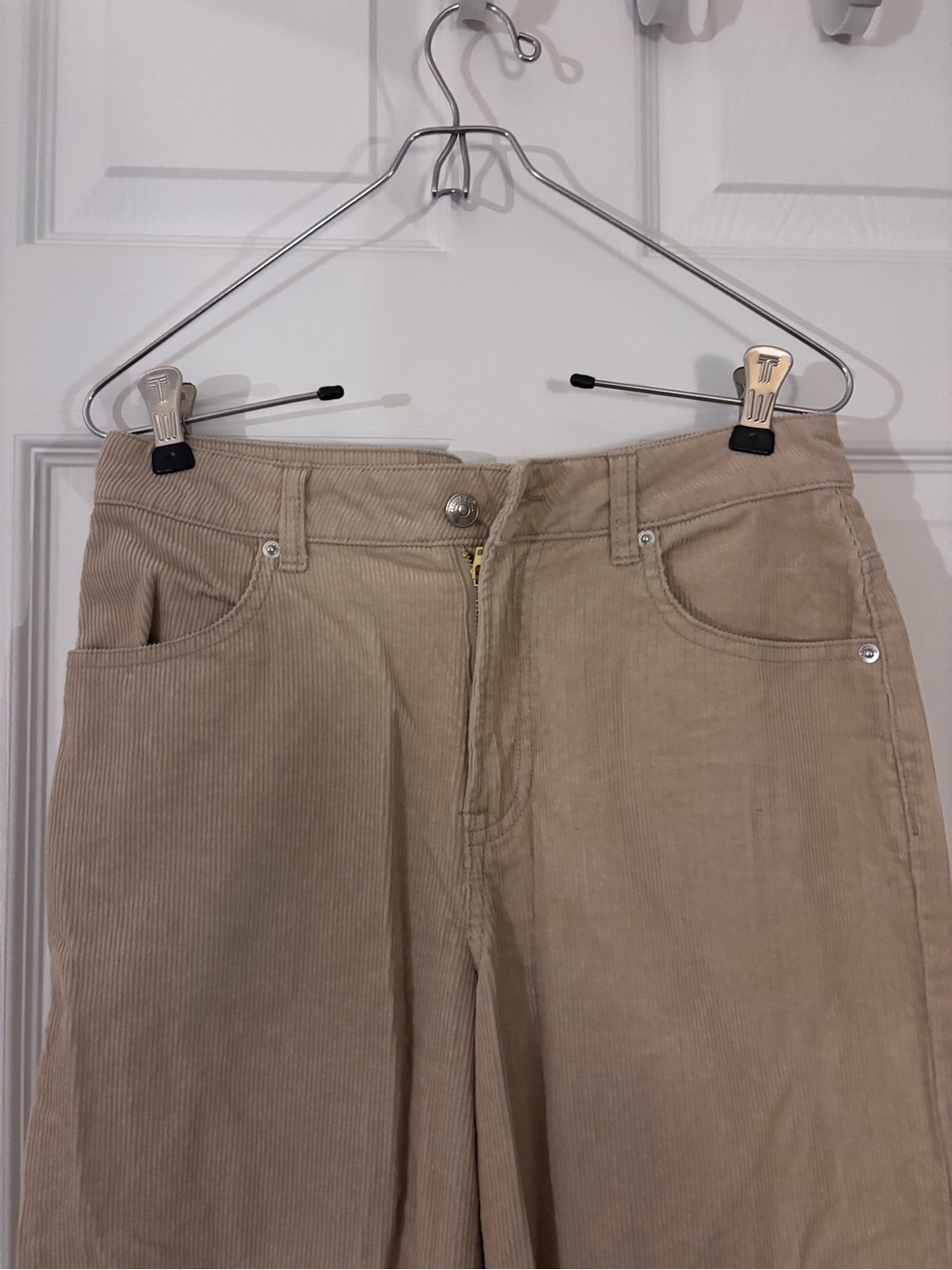 Divided Wide-Leg Corduroy Jeans - Light Beige
